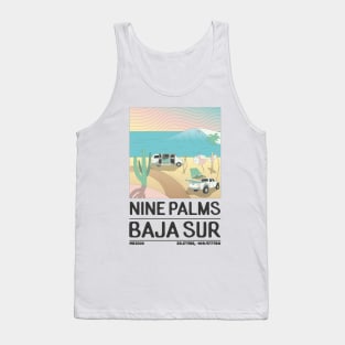 Nine Palms, Baja Sur, Mexico Retro Travel Tank Top